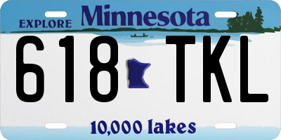 MN license plate 618TKL