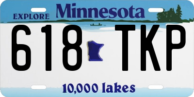 MN license plate 618TKP