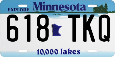 MN license plate 618TKQ