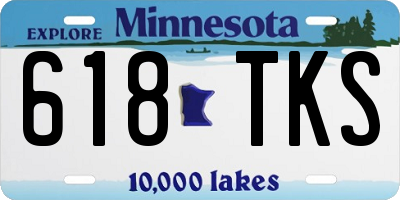 MN license plate 618TKS