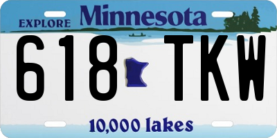 MN license plate 618TKW