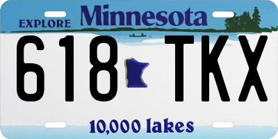 MN license plate 618TKX