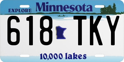 MN license plate 618TKY