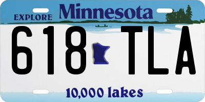 MN license plate 618TLA