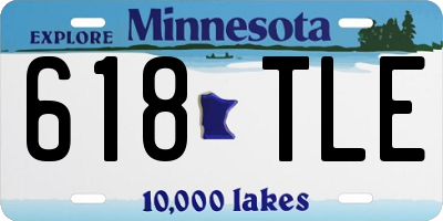 MN license plate 618TLE