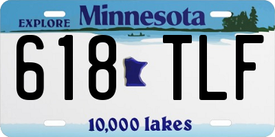 MN license plate 618TLF