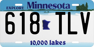 MN license plate 618TLV