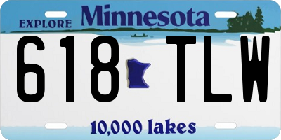 MN license plate 618TLW
