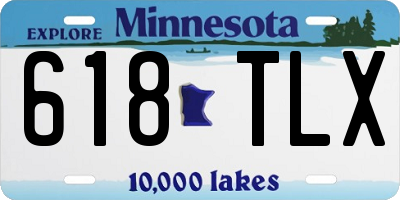 MN license plate 618TLX