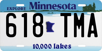 MN license plate 618TMA