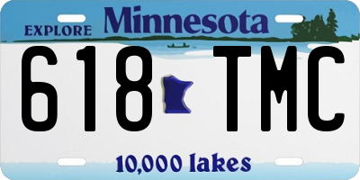 MN license plate 618TMC
