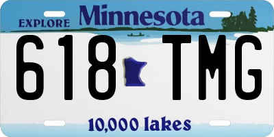 MN license plate 618TMG