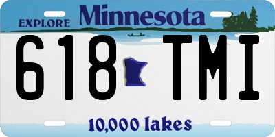 MN license plate 618TMI