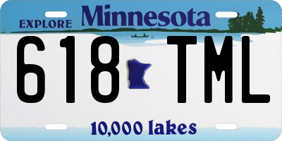 MN license plate 618TML