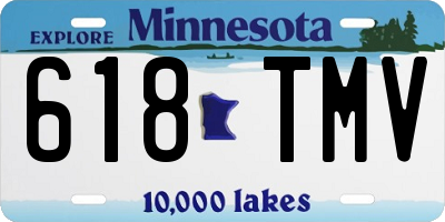 MN license plate 618TMV