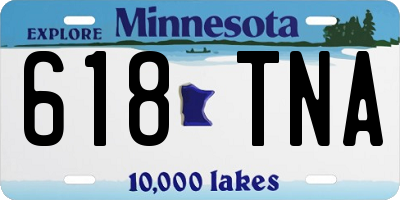 MN license plate 618TNA