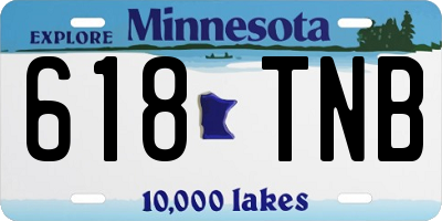 MN license plate 618TNB