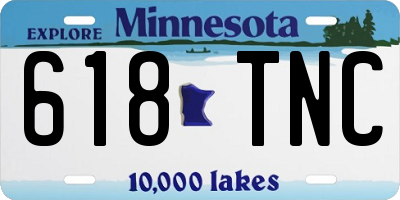 MN license plate 618TNC