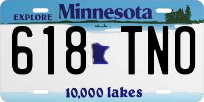 MN license plate 618TNO