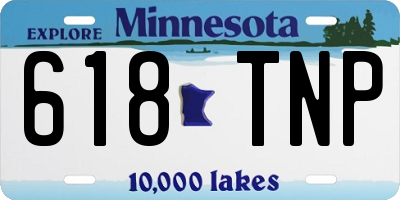 MN license plate 618TNP