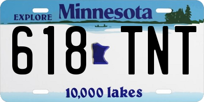 MN license plate 618TNT