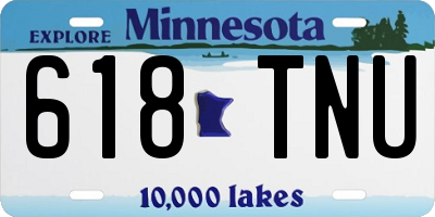 MN license plate 618TNU