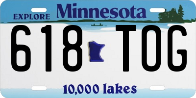 MN license plate 618TOG