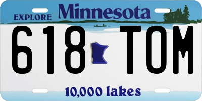 MN license plate 618TOM