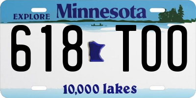 MN license plate 618TOO