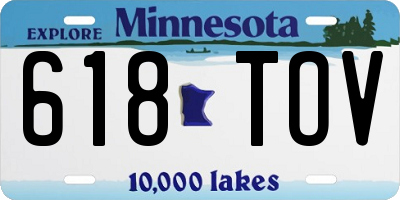 MN license plate 618TOV