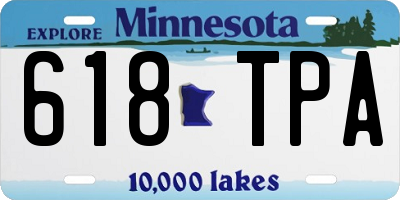 MN license plate 618TPA