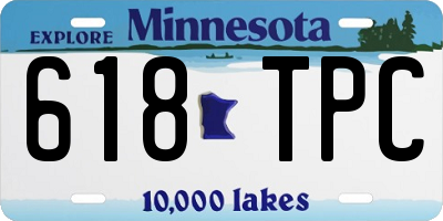 MN license plate 618TPC