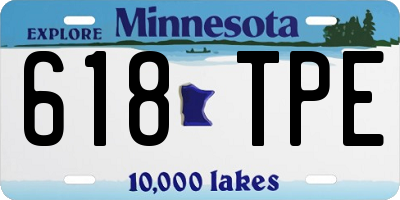 MN license plate 618TPE