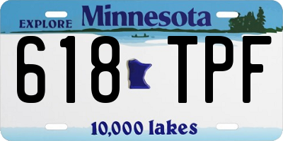 MN license plate 618TPF