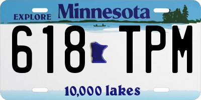MN license plate 618TPM