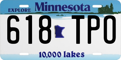 MN license plate 618TPO