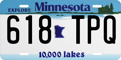 MN license plate 618TPQ