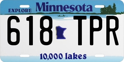 MN license plate 618TPR