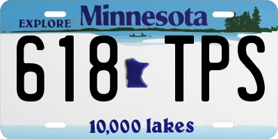 MN license plate 618TPS