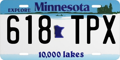 MN license plate 618TPX