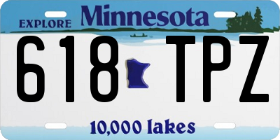 MN license plate 618TPZ