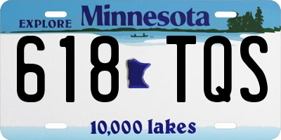 MN license plate 618TQS