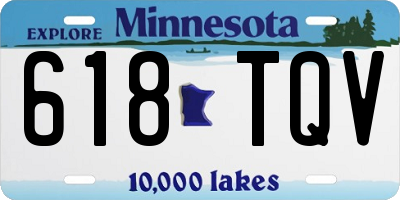 MN license plate 618TQV