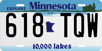 MN license plate 618TQW