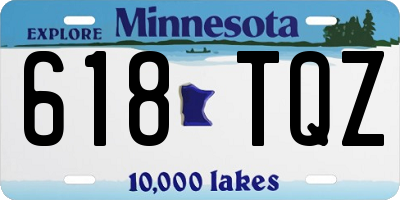 MN license plate 618TQZ