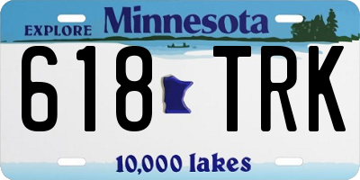 MN license plate 618TRK