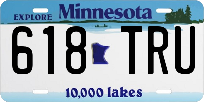 MN license plate 618TRU