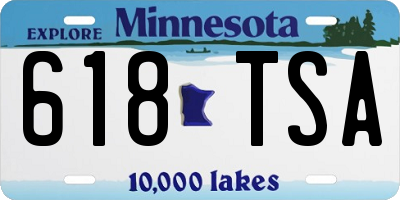 MN license plate 618TSA