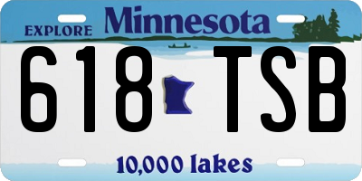 MN license plate 618TSB