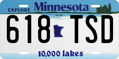 MN license plate 618TSD